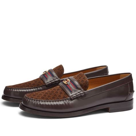 gucci penny loafers brown|Gucci loafers suede.